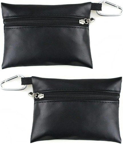 2pcs black mini golf tee - golf, pouch