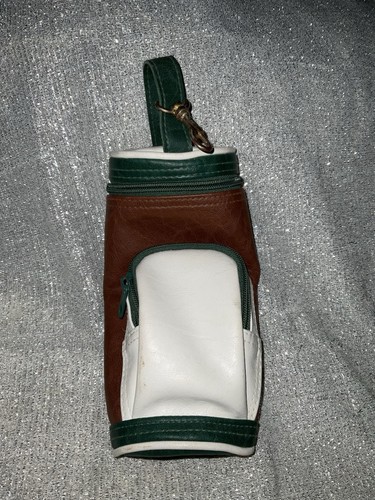 Faux leather mini golf bag - leather,