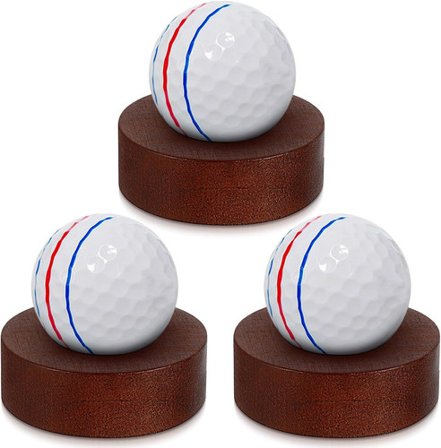 Wooden golf ball - wooden, stand