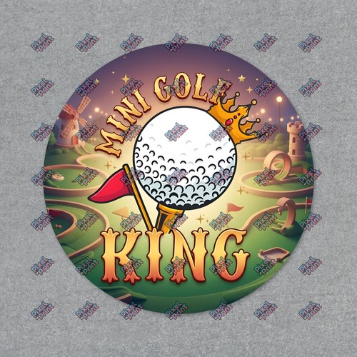 Cartoon crowned golf ball - cartoon,