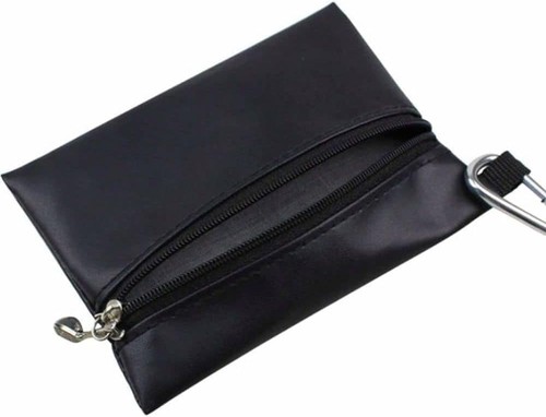 Black mini golf tee pouch - black,