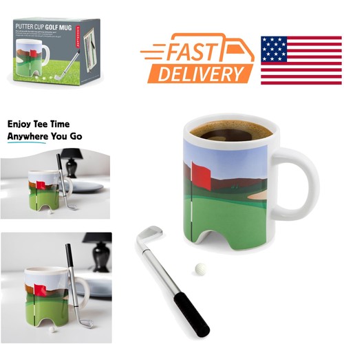 Desktop golf mug - mug, porcelain